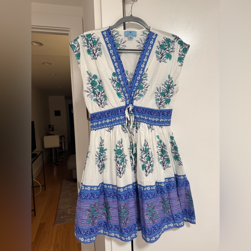 Blue and White Dress
